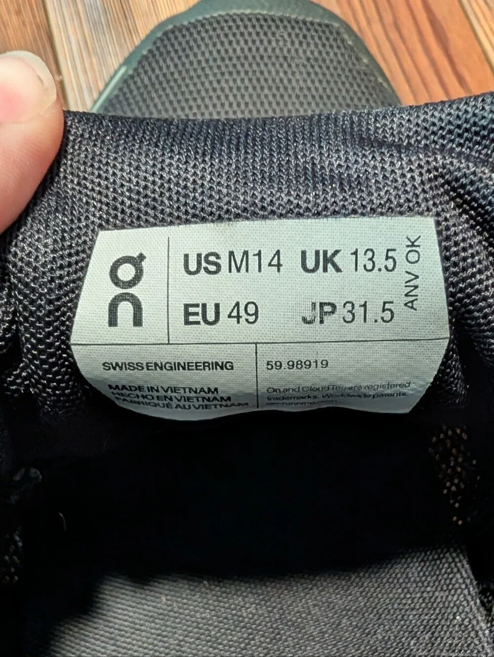 On Running Men's Black Athletic Running Sneakers